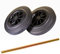 Wheelie Bin Axle Kit: Twin 8 Heavy-Duty Universal Wheels with Solid Axle - Easy Installation, Fits Most Bins - 200mm & 22.5mm Hub Bore by GreenGrove