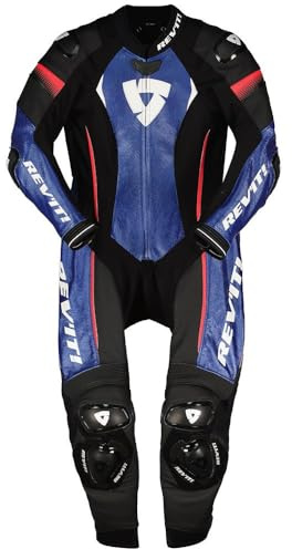 Revit Xena 4 Damen 1-Teiler Motorrad Lederkombi, schwarz/blau, 44 | Leder
