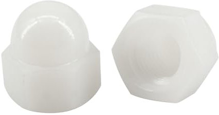 Tuercas hexagonales de plástico M16 de nailon blanco con rosca (20 unidades)