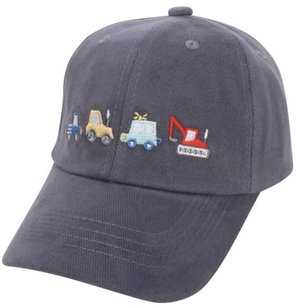 Baseballkappe für Kinder, Motiv: Bagger, Traktor, Truck, Stickerei, verstellbar, Baumwolle, gewaschen, Vintage, lustiger Sonnenhut für Jungen und Mädchen, Alter 2–8 Jahre