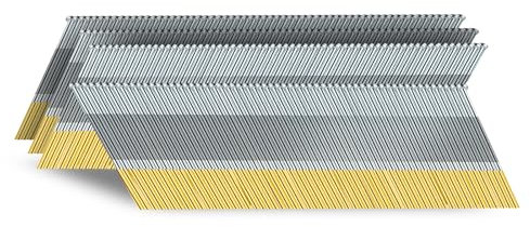 SITLDY Lot de 2000 clous de finition coudés DA calibre 15, 34 degrés, 3,8 cm, galvanisés, pour cloueuse pneumatique et électrique coudée