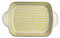 Tranquillo Auflaufform MIX'N'MATCH aus dickwandigem Steinzeug mit handgestempeltem Muster gelb, 45,5 x 28 x 6 cm