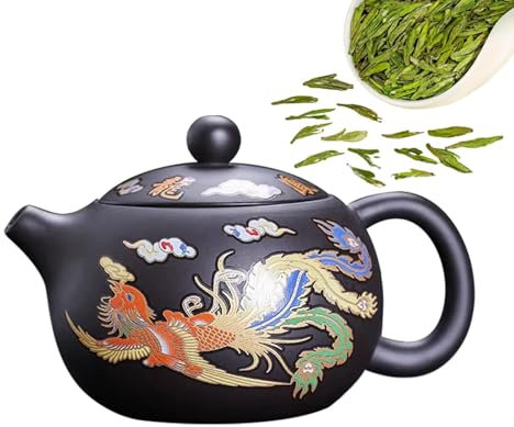 Vllold Farbwechselnde Teekanne, magisches violettes Sand-Teeset, violette Ton-Teekanne, Zisha-Teeset, Wasserkocher, Kung-Fu-Teekanne, handgefertigte violette Ton-Teekanne für Teetisch