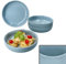 Ritzenhoff & Breker Jasper 4er Set Suppenteller Graublau I 610 ml, Ø 19,3cm I Steingutteller für 4 Personen I Tiefe Teller für Salat, Suppe, Pasta & Co. zum Frühstück, Mittag & Abendbrot