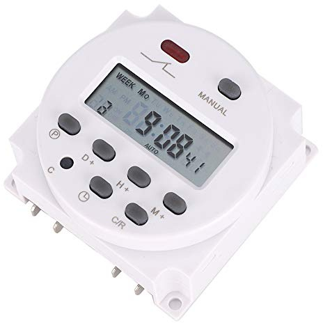 Interruttore Timer Settimanale Programmabile 12V 16A Display LCD relè Temporizzato di Controllo ABS Adatto per L'home Office,consolle