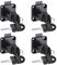 TANiCE Serrure Cam Zinc 40mm 4 Serrures Identiques Clés Universelles Kit Complet Vis Plaques pour Meubles Tiroirs Boites aux Lettres (Noir)