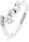JETTE Damen-Damenring 925er Silber, recycelt 4 Zirkonia 53, Silber 32027885