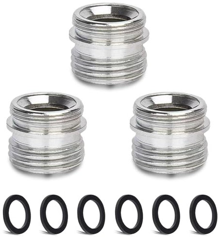 3 pièces Kit d'adaptateur de robinet, CNYMANY Mâle M20 mm vers Mâle M20 mm à filetage fin pour aérateur de cuisine Adaptateur de robinet d'évier Raccord de tuyau d'arrosage et filtre à eau standard
