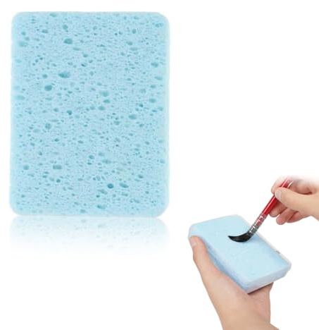 WHYCNJL 1 Stück Schwämmchen Schule Aquarell-Reinigungsschwamm Wasserabsorbierender Malschwamm Rechteckige Zeichenschwämme Synthetische Künstlerschwämme Für Malerei Kunsthandwerk Keramikbedarf,Blau
