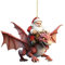 Anhänger Weihnachtsbaum, Christbaumanhänger Weihnachtlicher Baumschmuck Personalisiert Süße Kleiner Dinosaurier ALEC Anhänger für Wandfenster Tür Baum Urlaub Party