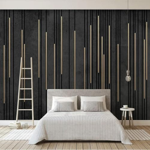 ZEZILE Benutzerdefinierte 3D Tapete Schwarz Marmor Streifen Wandbild Moderne 3D Schlafzimmer Wohnzimmer Sofa TV Hintergrund Wand Fresko Tapeten Wohnkultur