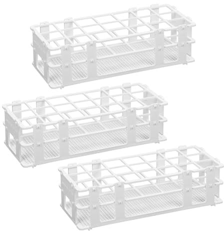 Röhrchenständer,Reagenzglas Rack,3 Stück Kunststoff Labor-Reagenzglasgestell für Röhrchen,abnehmbare Zentrifugenröhrchenständer für Labor,Gewerbe,Wissenschaft,Industrie (30 mm 21 Löcher)