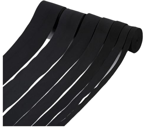 BrightGlow Baumwolle Nahtband 100% Baumwolle Gurtband 10 m Baumwollgewebe aus Leinwandbindung Tape Ribbon Baumwollband Dekoband für DIY Handwerk Nähen Kleidungszubehör Schwarz 15MM