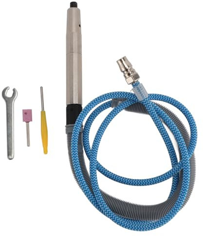 Pneumatischer Gravierstift, Druckluft-Gravierschleifer-Set mit M3-Spannfutter, NPT1/4-Zoll-Schlauchschnittstelle, 65.000 U/min, für Glaskeramik-Blech