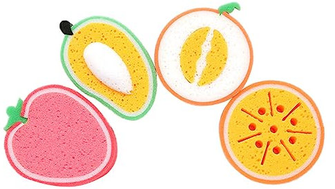 Ipetboom 4 Piezas Esponja Lavaplatos Forma y Melón Hami Lavavajillas Esponja Cocina Limpiar Platos