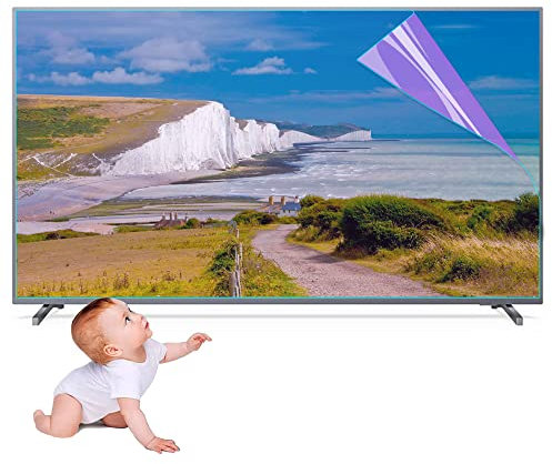 TWALOTPEX Blaulichtdrosselnder Bildschirmschutz 32-75 Zoll Blendschutzfolie for LCD-, LED-, 4K-OLED- und QLED-HDTV-Displays(70in 1538x869mm)