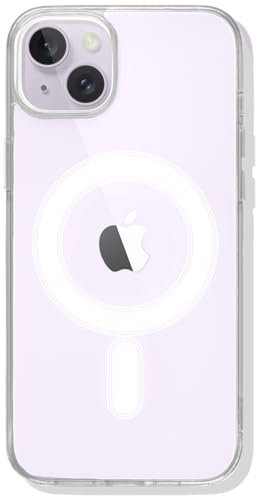 EON Coque iPhone 14 Plus, Etui en Silicone Transparent Compatible MagSafe, Coque Fine Antichoc Anti Rayures Anti Jaunissement, Coque Rigide en TPU Transparente, Protection Militaire, Transparente