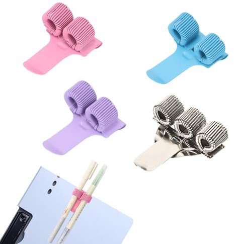 DOINEUFL Krankenschwester Zubehör Stifthalter, Nurse Accessories Stifthalter Kasack Notizbuch, Edelstahl Pflege Zubehör, Einziehbarer Stifte Kitteltasche Dreilöcher und 2 Löcher Stifthalter