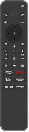 RMF-TX910U Voice Replacement Remote Control fit for Sony Bravia TV BRAVIA XR/KD/XR Series X77L A95L X95L X93L A80L X90L A75L XR55A75 KD43X77L、KD50X77L、KD65X77L、KD75X77L、KD85X77L with Backlight