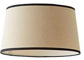 ValueLights | Aspen Linen Black Trim Tapered 35cm Easy Fit Pendant Lamp Shade | Ceiling Lights, Home Décor & Improvement Essential
