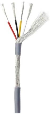 Xuro 5/10 m UL2547 geschirmtes Kabel 30 28 26 24 22 20 18 AWG Kanal-Audio 2 3 4 5 6 7 8 Adern Kopfhörer-Steuerung Kupfersignalkabel(Grey x 10meters,3 cores,18AWG)