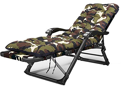 OMIC Extra breiter Liegestuhl, XL, verstellbar, zusammenklappbar, Sonnenliege mit gepolstertem Sitz, für drinnen und draußen, maximale Traglast 200 kg