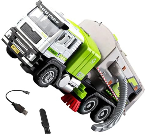 Whoasyst Educational Sweeper Truck Toy Alloy ABS Coordination Learning Play Travel Hands on Toy