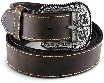 ARIAT Damen Basic Stitch Edged Belt Grtel, Braun, S