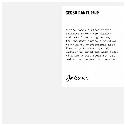 Jackson's : 19mm White Gesso Cradled Painting Panel : 5x5in (APX.13x13cm)