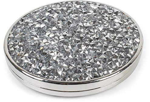 styleBREAKER Damen Magnet Schmuck Anhänger rund mit Strass, für Schals, Tücher oder Ponchos, Brosche 05050074, Farbe:Silber