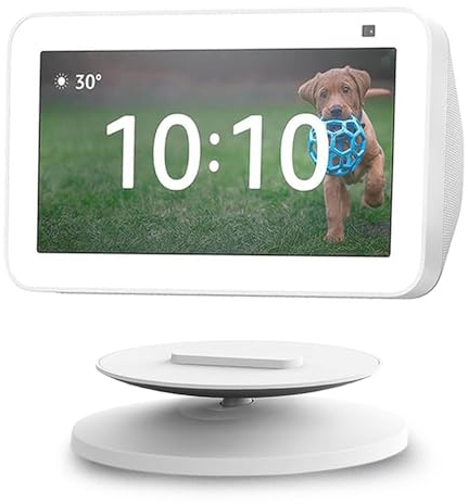 ELPHA Ständer für Echo Show 5 und Show 8 (1. und 2. Generation) | Verstellbare Halterung Kompatibel mit Amazon Alexa Show Gerät | Magnetbefestigung, 360-Grad-Schwenker, Neigefunktion | Weiß