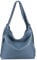 ITALYSHOP24.COM OBC Damen Tasche Rucksack 2 in 1 Umhängetasche Schultertasche Umhängetasche Daypack Leder Rucksacktasche Shopper Backpack Freizeitrucksack (Jeansblau (echtes Leder))
