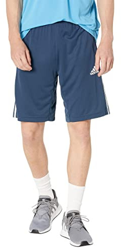 Adidas Herren-Shorts mit 3 Streifen, Crew Marineblau/Weiß, 4X-Groß