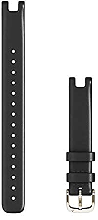 Garmin Bracelet pour montre connectée GPS Lily - Noir - Cuir italien - Taille L