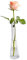 Bamboopack Jarrón de vidrio soplado hecho a mano, pequeño jarrón de vidrio de un solo tallo para flores y oficina, decoración del hogar (transparente)