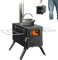 HOPUBUY Stufa da campeggio calda tenda stufa portatile campeggio stufa a legna per cottura e riscaldamento all'aperto, piccola stufa a legna con 7 tubi in acciaio inox e presa per tenda