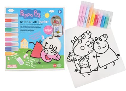 Comansi Junior Sticker Art Peppa Wutz: CREA Ihre eigenen 3D-Aufkleber, Rosa (SA13100)