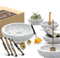 Porta Incienso, Quemador Palo Santo, 6-In-1 Multifuncional Mármol Soporte Espiral Antimosquitos para Incienso Cono con Incienso como Regalo Quemadores De Incienso (Blanco Gris)