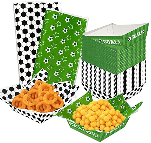 200Pcs Paper Food Tray Football Nacho Trays Serving Trays with Grease Resistant Liner Papers Waxed Deli Paper Sheets for Football Party Decorations