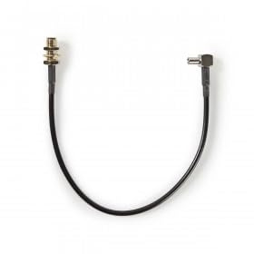 NEDIS Antennenkabel | SMA-Buchse | TS9 | Vergoldet | 50 Ohm | Einzeln geschirmt | 0.20 m | rund | PVC | Schwarz | Plastikbeutel