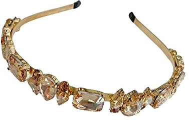 Strass-Stirnband, Haarreifen, Kristall-Diamant-Haarband, Stirnband, glitzernde Haarreifen, dünnes Kristall-Haarband für Damen, Mädchen, Champagner