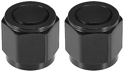 A ABSOPRO 2 Stück Universal Bördel Kappen Adapter Schwarz AN10