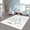 Teppich-Traum Spielteppich Autospielmatte Kinderteppich weich Auto Bagger Straße schmutzabweisend in Creme 120x170 cm