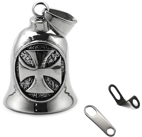 Motorradglocke Wächter Glocke Aufhänger guardian bell Geschenk oder Schlüsselanhänger Silber Rostfreier Stahl(A)3