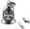 Motorradglocke Wächter Glocke Aufhänger guardian bell Geschenk oder Schlüsselanhänger Silber Rostfreier Stahl(A)3