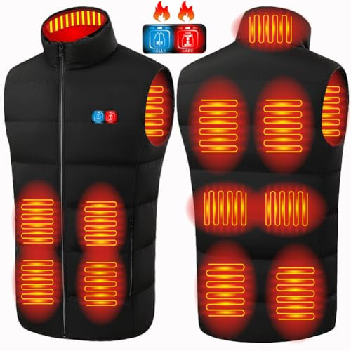 Y.A. LOTUS Gilet chauffant pour homme et femme, gilet chauffant sans manches, veste chauffante Usb pour l'extérieur, randonnée, moto, chasse, camping, ski - XL (Pas De Batterie)