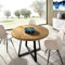 Dmora - Table Extensible Casarola, Console Extensible Ronde, Table à Manger Polyvalente Ovale, 110/158x110h77 cm, Chêne Nodi