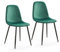 Mondeer Esszimmerstühle 2er Set, Samt Küchenstuhl mit Rückenlehne und Polsterung, Modernes, für Esszimmer Küche Wohnzimmer, Grün