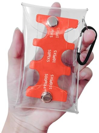 Étui pour pièces de monnaie en yen japonais - Organisateur et rangement - Porte-monnaie rectangulaire JPY - Distributeur de pièces de monnaie - En PVC - Avec 6 emplacements