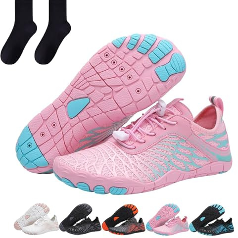 Hike Footwear Barefoot Womens, Pro-Healthy & Non-Slip Barefoot Shoes for Women & Men, Non-Slip Barefoot Shoes (Pink,36)